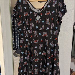 NWT Banned Apparel Cat Skeleton Dress
